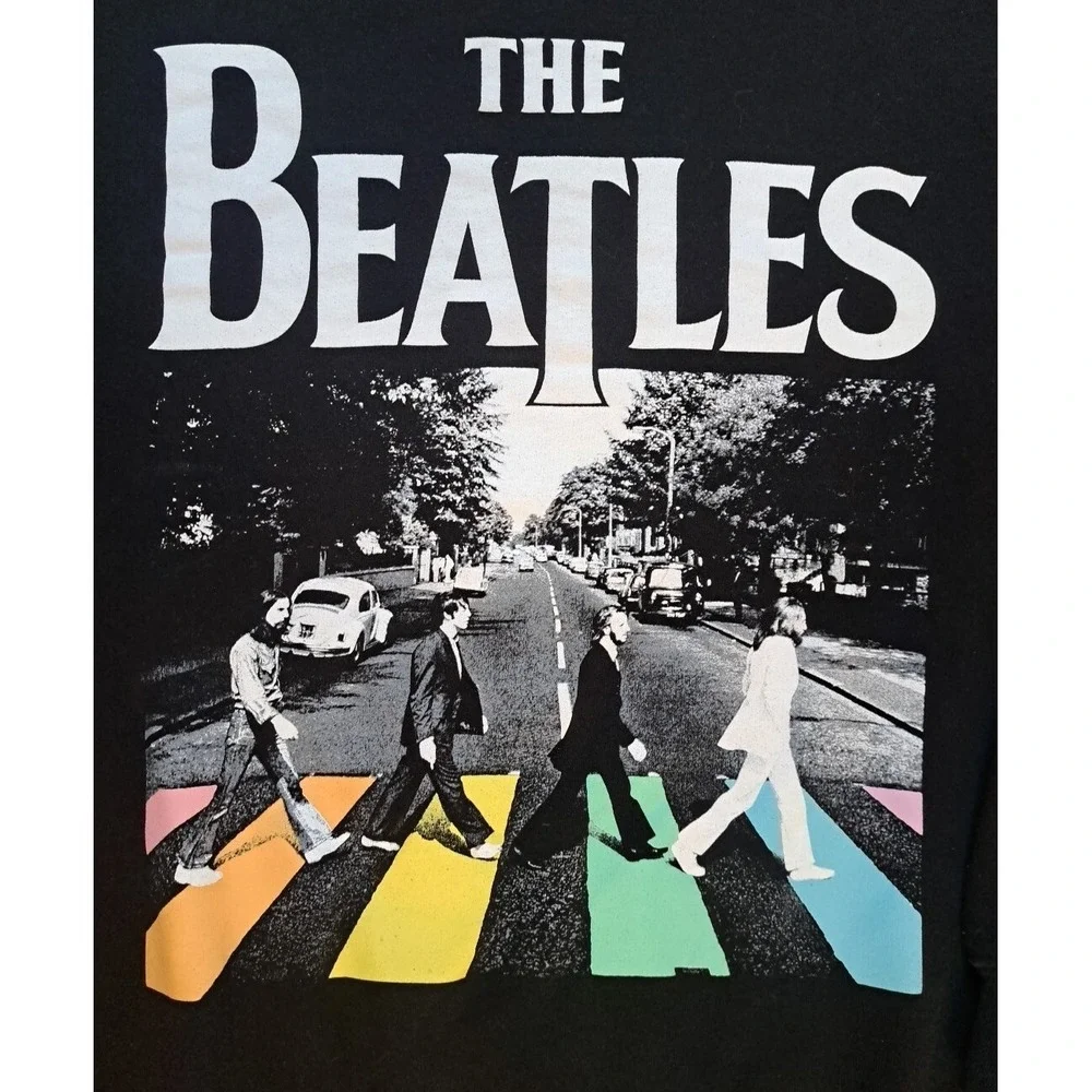 Beatles Sweatshirt‎ Abbey Road XXL Black Classic Rock Pullover Album Cover Pic
